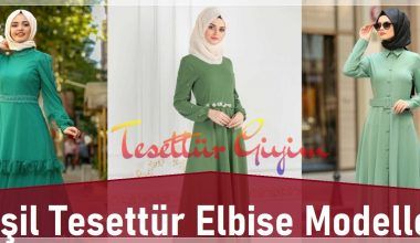 Yeşil Tesettür Elbise Modelleri Yeşil Tesettür Elbise Modelleri