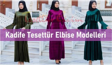 Kadife Tesettür Elbise Modelleri Kadife Tesettür Elbise Modelleri