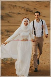 hijab simply wedding dress