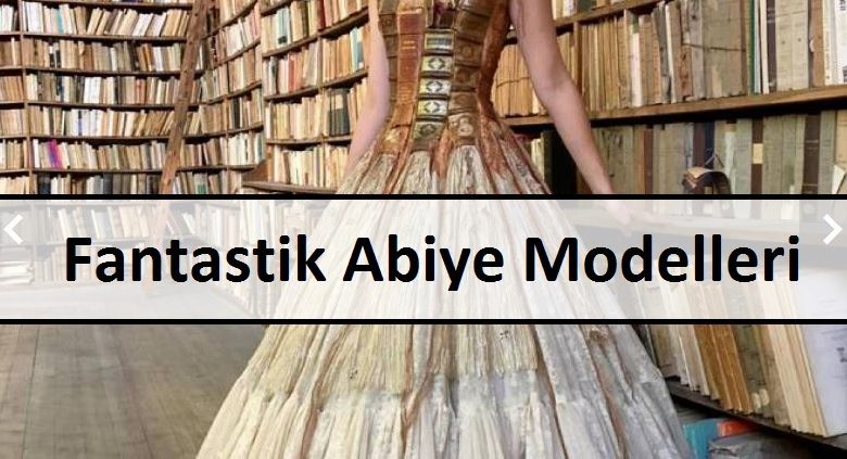 Kitap, Saat ve Kemanlı Abiye Modelleri 1 Etekde eski kitap sayfalarının detaylarını görebilirsiniz 1