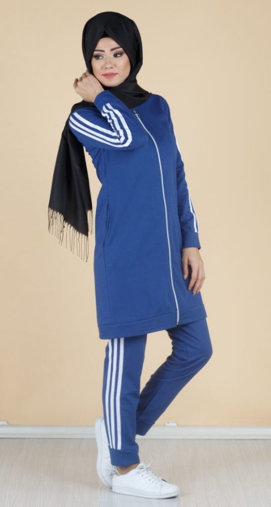 Tesettur Adidas Mavi Esofman Modeli Tesettur Giyim