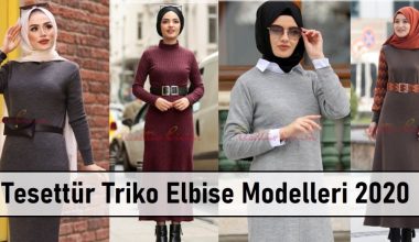 Tesettür Triko Elbise Modelleri 2020 Tesettür Triko Elbise Modelleri 2020