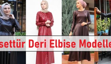 Tesettür Deri Elbise Modelleri Tesettür Deri Elbise Modelleri