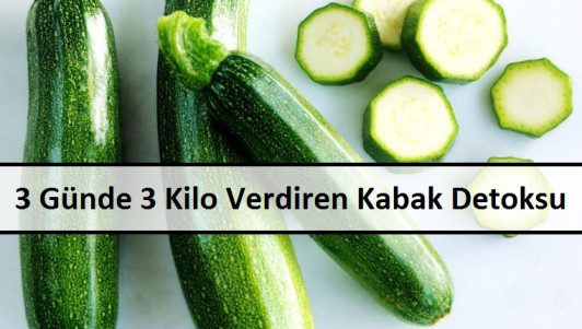 3 Günde 3 Kilo Verdiren Kabak Detoksu