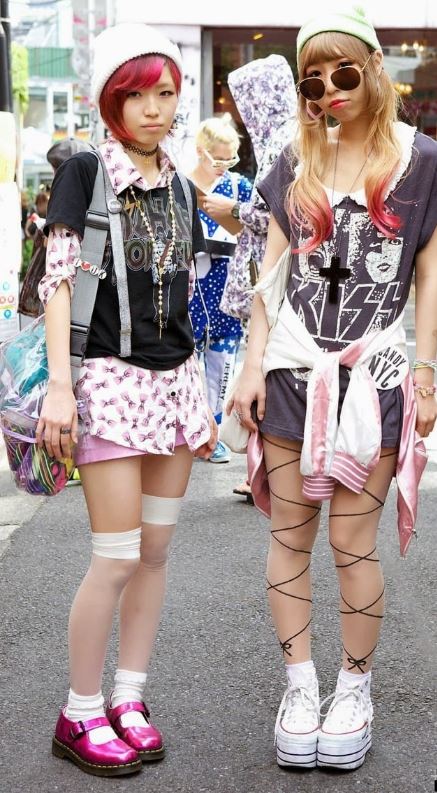 Harajuku okul kızı modası