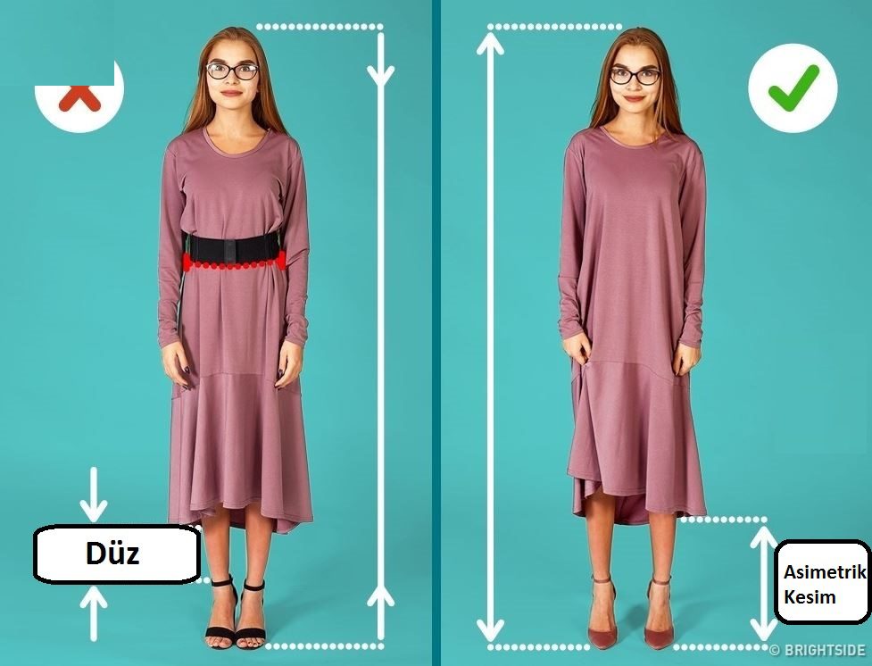 Minyon Kadınlar İçin Stil İpuçları 7 Minyok Kadınlar Asimetrik Giyinmelidir