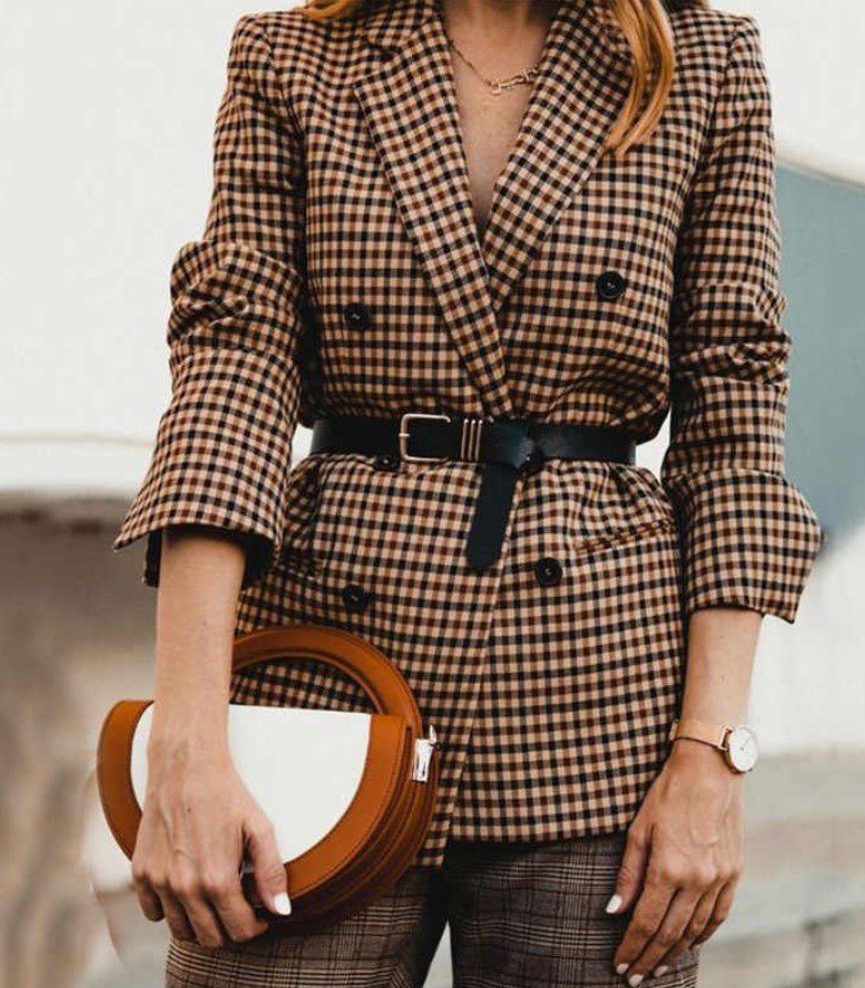 Kruvaze Vintage Bayan Blazer Ceket