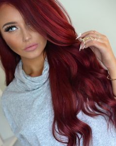 Uzun Kızıl Saç Model