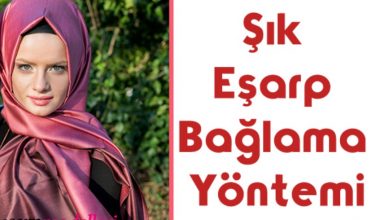 Şık Eşarp Bağlama Modeli Şık Eşarp Bağlama Modeli