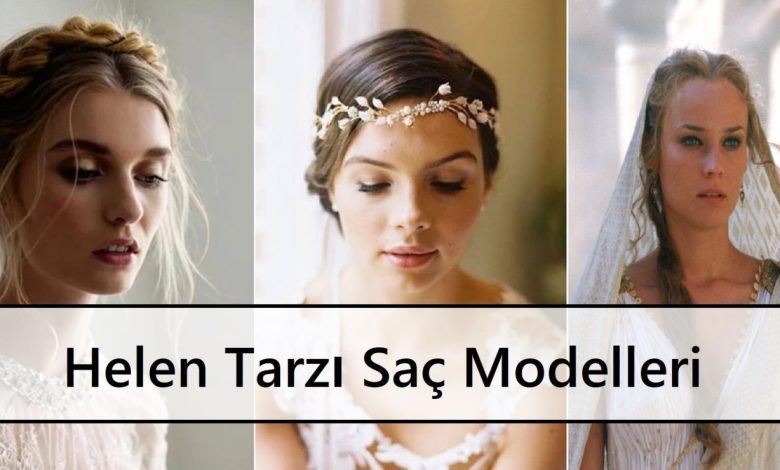 Helen Tarzı Saç Modelleri 1 Sade Helenistik Saç Modeli