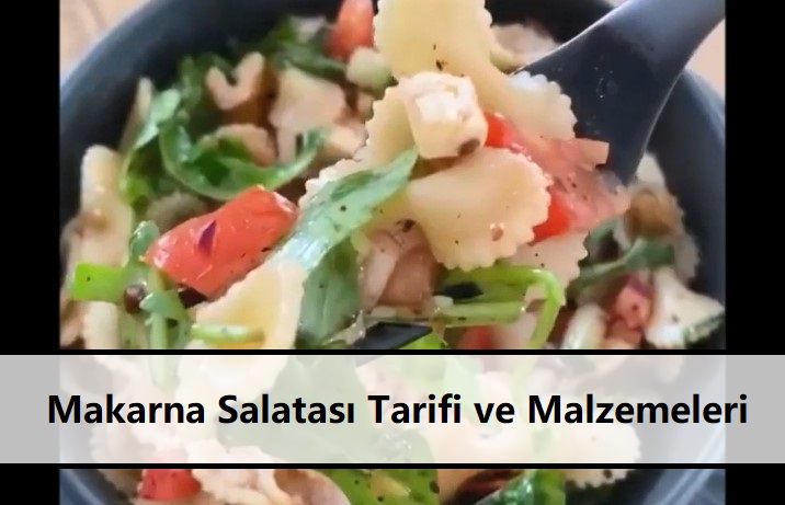 Makarna Salatası Tarifi ve Malzemeleri 1 Makarna Salatası Tarifi ve Malzemeleri
