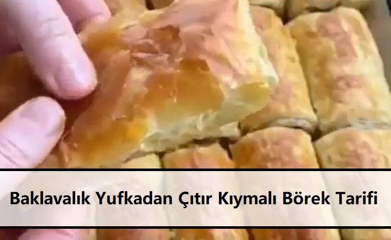 Baklavalık Yufkadan Çıtır Kıymalı Börek Tarifi