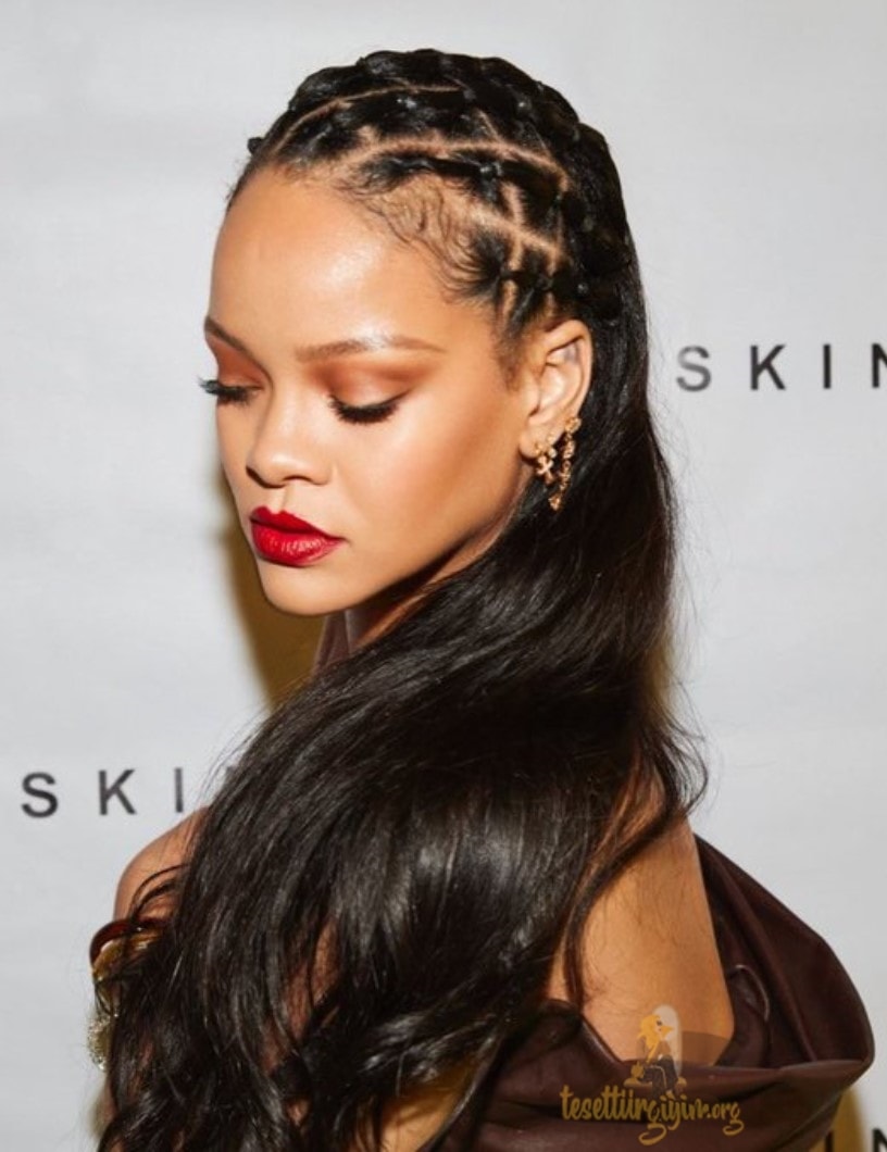 Rihanna örme saç modeli